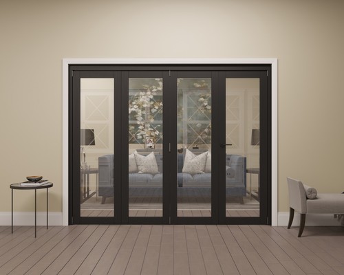 Internal bifold doors black - internal,