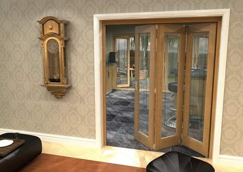 Oak internal bifold - internal,