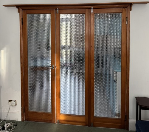 1960s retro reeded - , glass