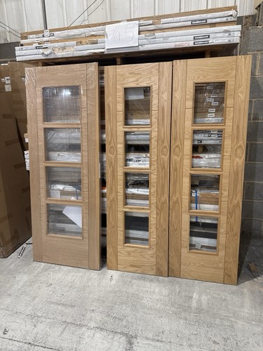Oak glass internal doors - oak,