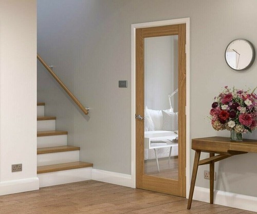 Oak clear tempered glass - tempered, 1