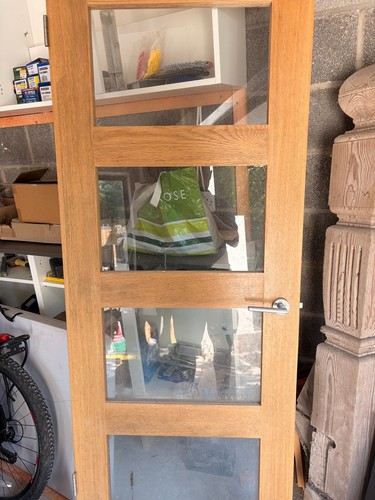 Oak glazed internal - internal, door,