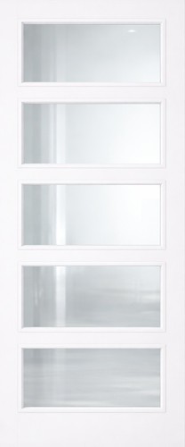 Premdor white primed 5panel - white,